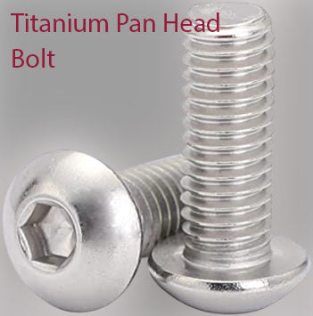 M6 (1.0mm Thread Pitch) x 20mm Titanium Grade 5 Pan Head Bolt