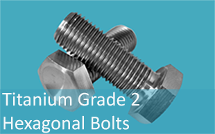 M4 x 10mm Titanium Grade 2 Hexagonal Bolts