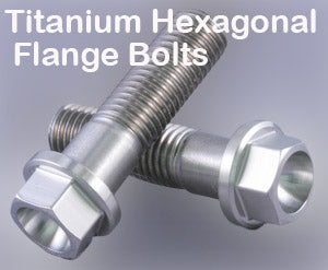 M10 x 90mm Titanium Grade 5 Hexagonal Flange Bolts